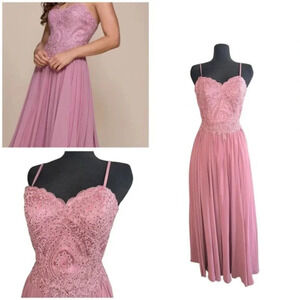MAUVE COLOR EVENING Chiffon Party PROM Evening Dress XS